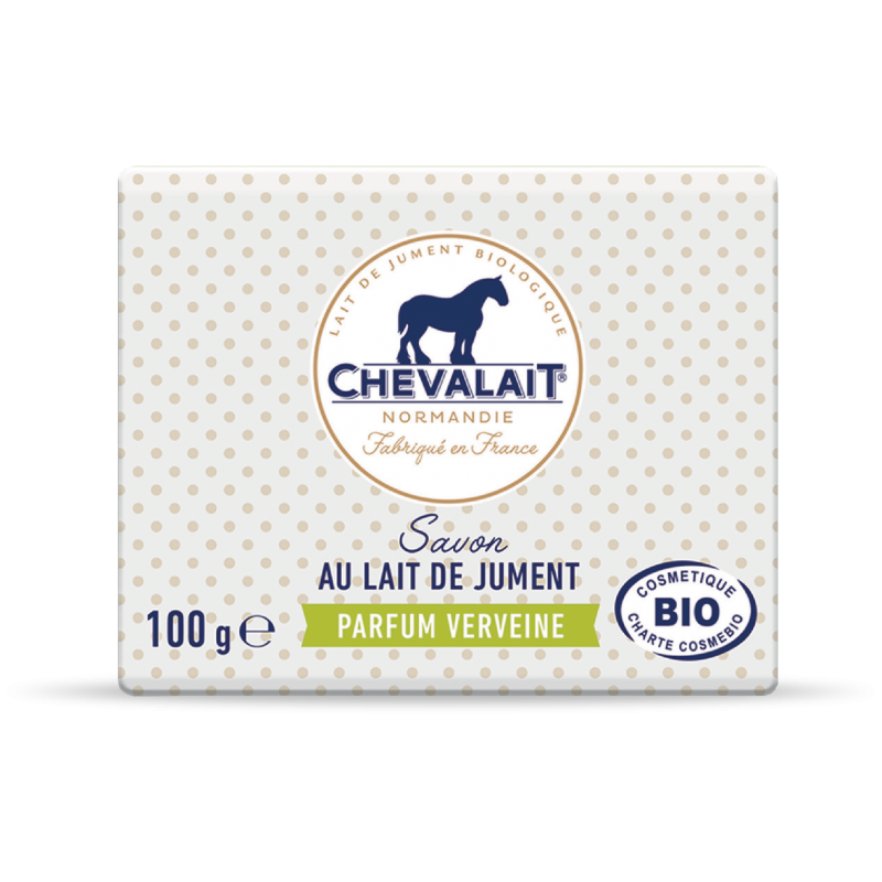 CHEVALAIT® - Sapun Bio cu Lapte de iapa cu aroma de Verbina Exotica, 100g