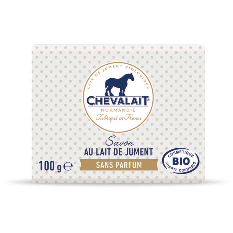 CHEVALAIT® - Sapun Bio cu Lapte de iapa fara aroma/ sans parfum, 100g