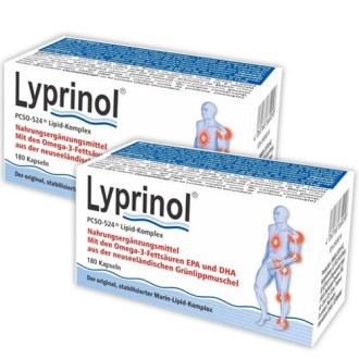 Pachet 2 flacoane LYPRINOL "Miracolul din apa marilor" = 360 capsule