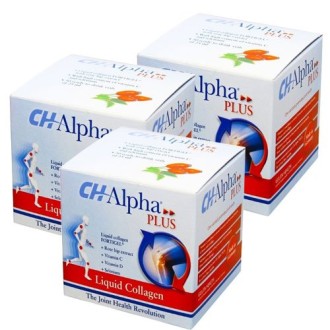Pachet 3 Cutii CH Alpha Plus - Colagen lichid = 90 fiole de uz oral